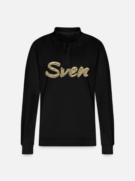 Sven Sven - Stanley/Stella Unisex Bio-Langarm-Poloshirt Prepster - Schwarz