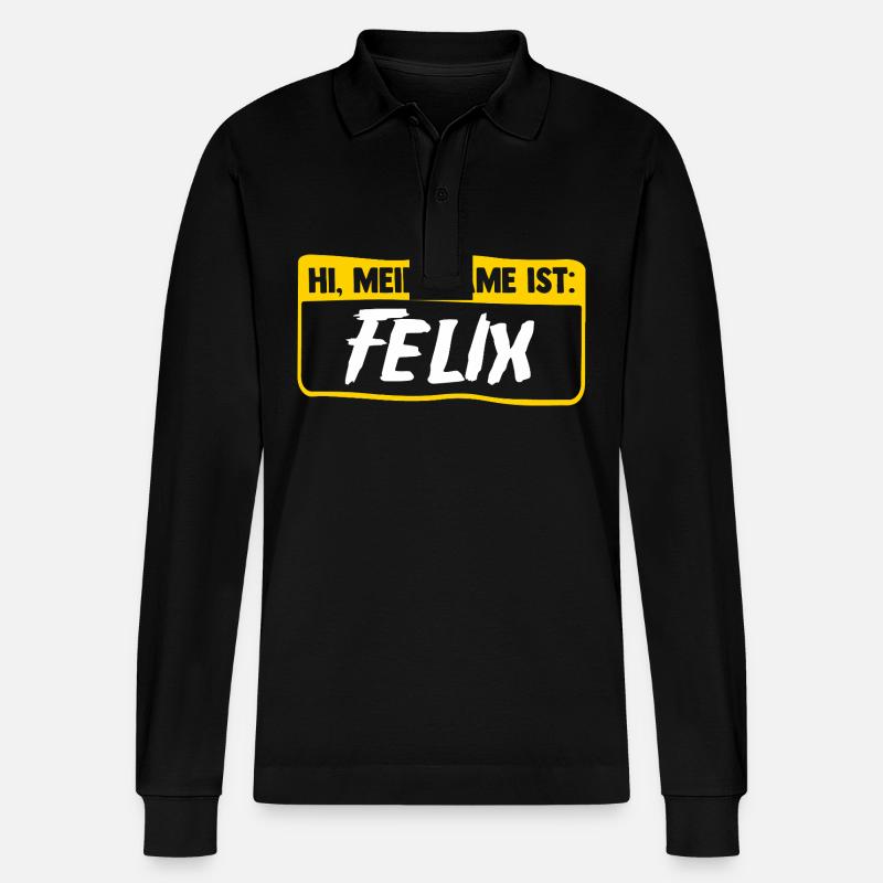 Felix - Stanley/Stella Unisex Bio-Langarm-Poloshirt Prepster - Schwarz