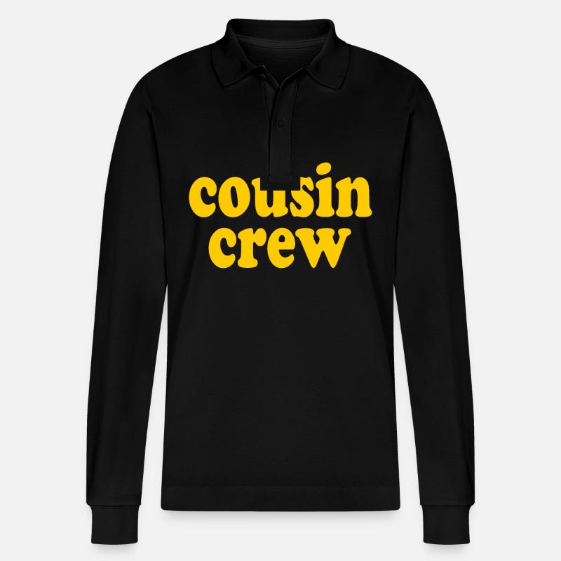 Cousin crew - Stanley/Stella Unisex Bio-Langarm-Poloshirt Prepster - Schwarz