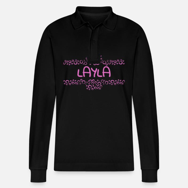 Layla - Stanley/Stella Unisex Bio-Langarm-Poloshirt Prepster - Schwarz