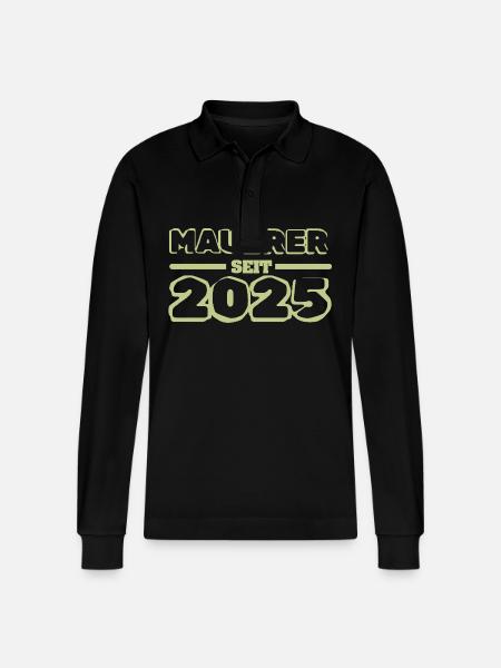 Maurer 2025 - Stanley/Stella Organic Unisex Long-Sleeved Polo Shirt Prepster - black