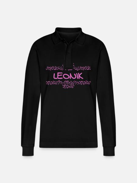 Leonik - Stanley/Stella Unisex Bio-Langarm-Poloshirt Prepster - Schwarz