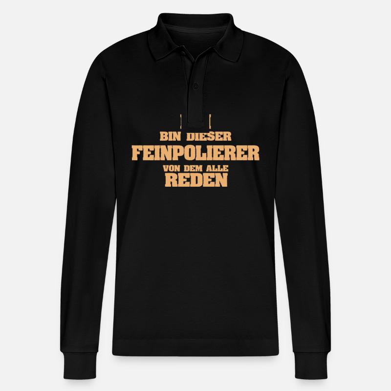 Feinpolierer als Beruf - Stanley/Stella Unisex Bio-Langarm-Poloshirt Prepster - Schwarz