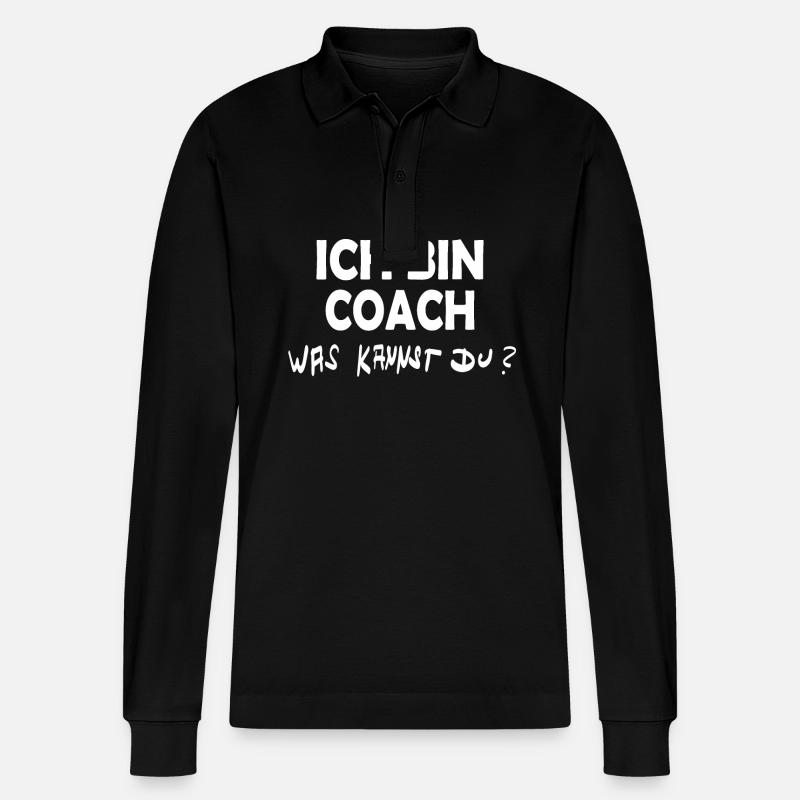 Beruf Coach - Stanley/Stella Unisex Bio-Langarm-Poloshirt Prepster - Schwarz