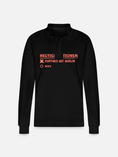 marlin as a given name - Stanley/Stella Organic Unisex Long-Sleeved Polo Shirt Prepster - black
