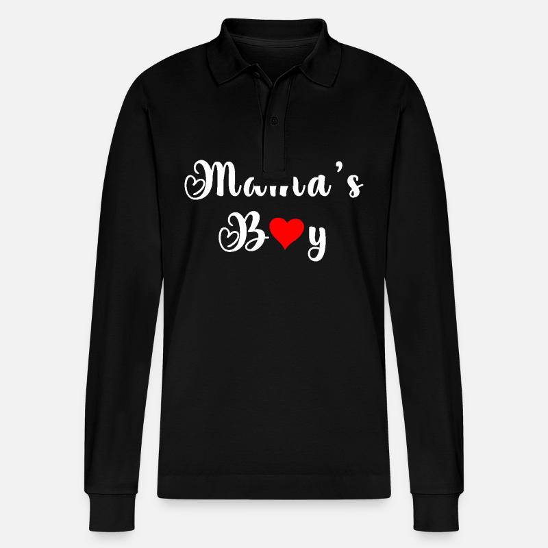 Mamas Junge - Stanley/Stella Unisex Bio-Langarm-Poloshirt Prepster - Schwarz