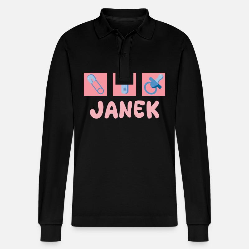 Cadeau pour Janek - Polo à manches longues bio PREPSTER Stanley/Stella Unisexe - noir