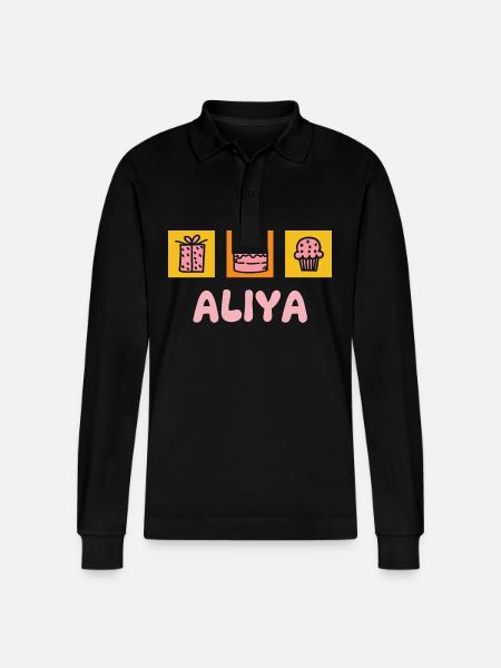 Aliya as a first name - Stanley/Stella Organic Unisex Long-Sleeved Polo Shirt Prepster - black