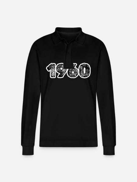 Year 1960 - Stanley/Stella Organic Unisex Long-Sleeved Polo Shirt Prepster - black