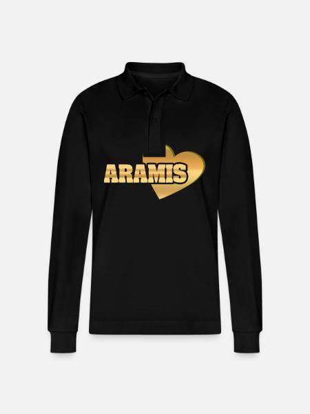 Aramis as gold - Stanley/Stella Organic Unisex Long-Sleeved Polo Shirt Prepster - black