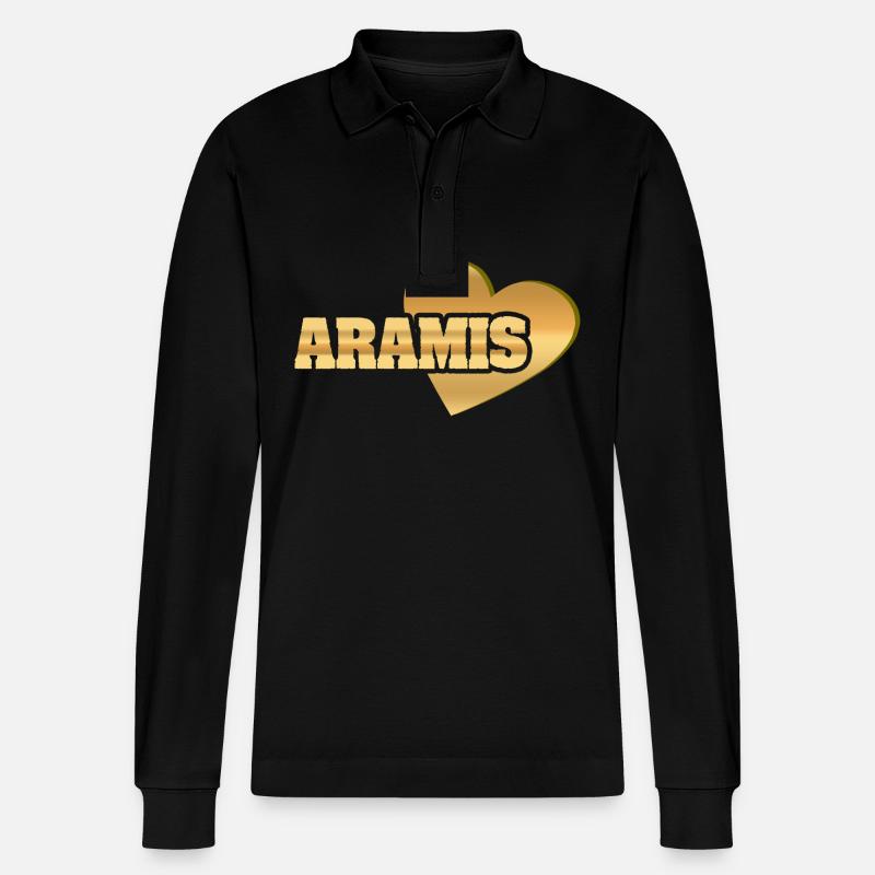 Aramis comme or - Polo à manches longues bio PREPSTER Stanley/Stella Unisexe - noir