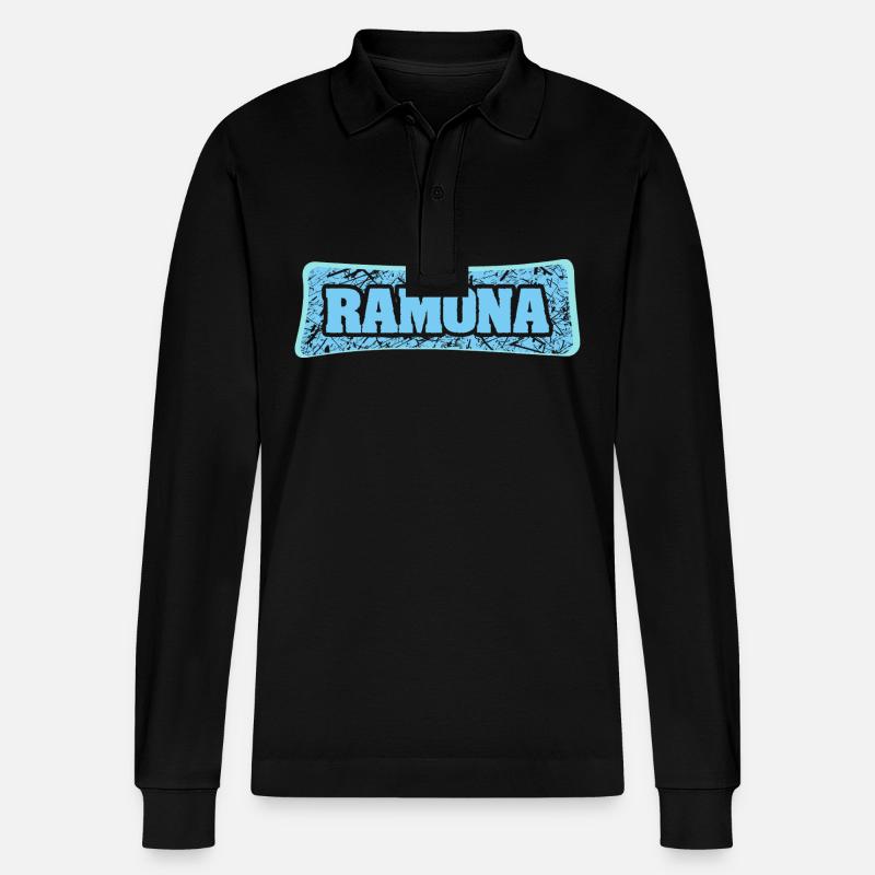 Ramona - Stanley/Stella Unisex Bio-Langarm-Poloshirt Prepster - Schwarz