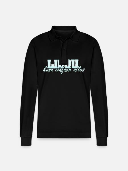 Lilou - Stanley/Stella Organic Unisex Long-Sleeved Polo Shirt Prepster - black