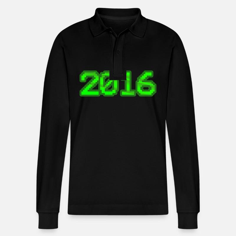 Computer 2016 - Stanley/Stella Unisex Bio-Langarm-Poloshirt Prepster - Schwarz