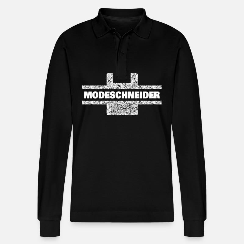 Beruf Modeschneider - Stanley/Stella Unisex Bio-Langarm-Poloshirt Prepster - Schwarz