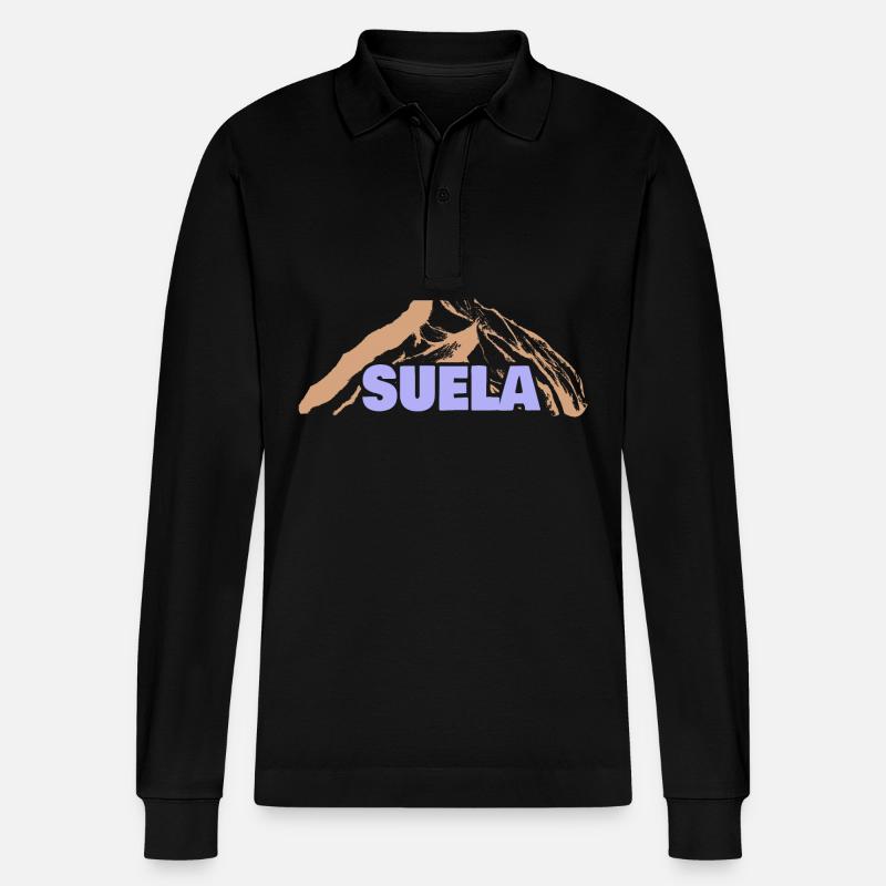 Geschenkidee Suela - Stanley/Stella Unisex Bio-Langarm-Poloshirt Prepster - Schwarz