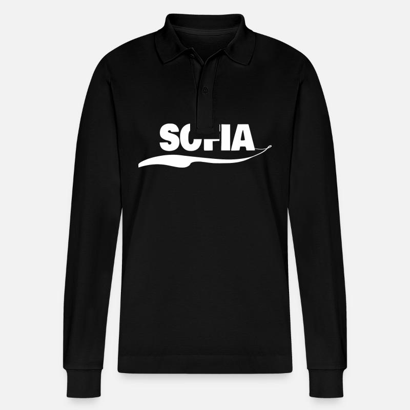 Sofia comme prénom - Polo à manches longues bio PREPSTER Stanley/Stella Unisexe - noir