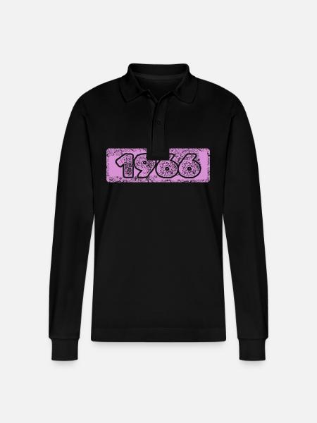 1966 - Stanley/Stella Organic Unisex Long-Sleeved Polo Shirt Prepster - black