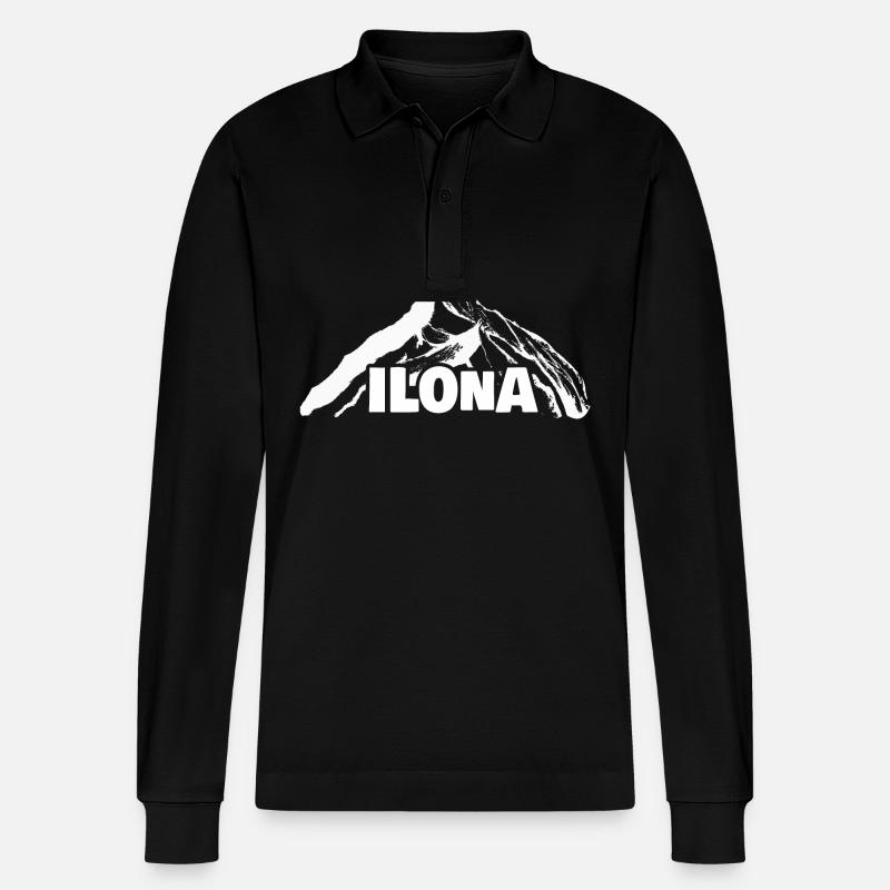 Ilona - Stanley/Stella Unisex Bio-Langarm-Poloshirt Prepster - Schwarz