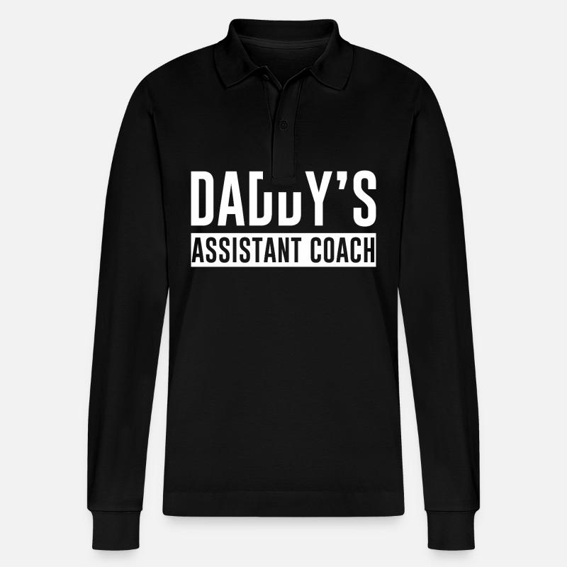 Daddy's Assistant Coach 2 - Stanley/Stella Unisex Bio-Langarm-Poloshirt Prepster - Schwarz