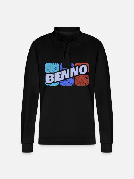 Benno Benno - Stanley/Stella Organic Unisex Long-Sleeved Polo Shirt Prepster - black