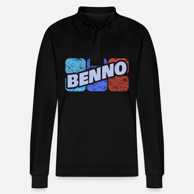 Benno Benno - Stanley/Stella Unisex Bio-Langarm-Poloshirt Prepster - Schwarz