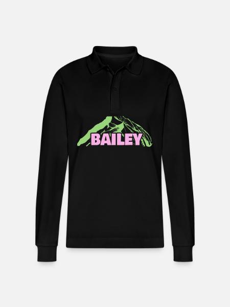 Mountaineering Bail - Stanley/Stella Organic Unisex Long-Sleeved Polo Shirt Prepster - black
