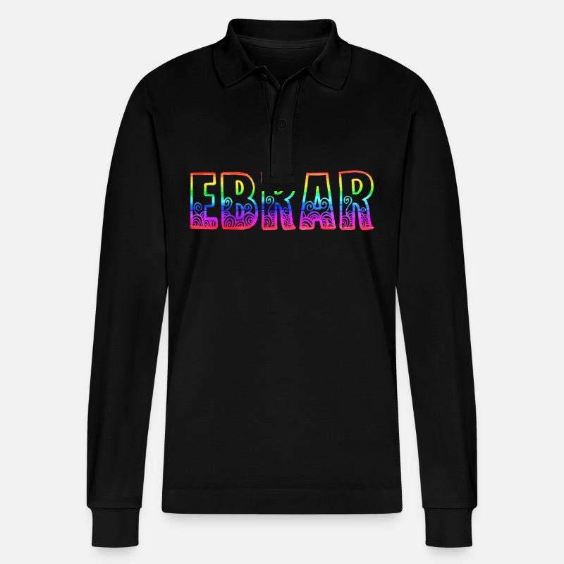 ebrar rs regenbogen - Stanley/Stella Unisex Bio-Langarm-Poloshirt Prepster - Schwarz