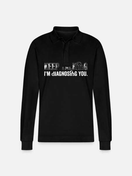 Keep talking...I'm diagnosing you - Polo à manches longues bio PREPSTER Stanley/Stella Unisexe - noir