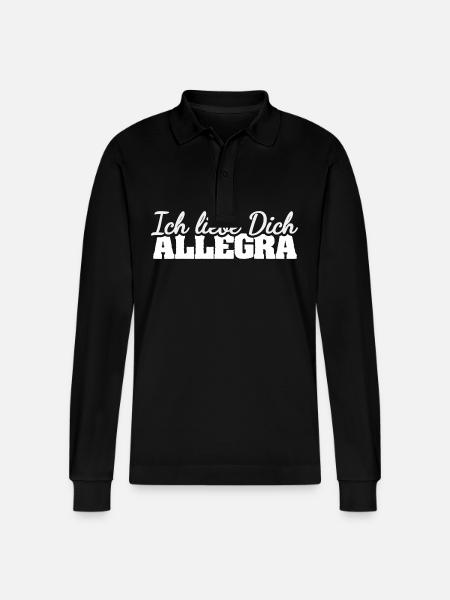 Gift for Allegra - Stanley/Stella Organic Unisex Long-Sleeved Polo Shirt Prepster - black