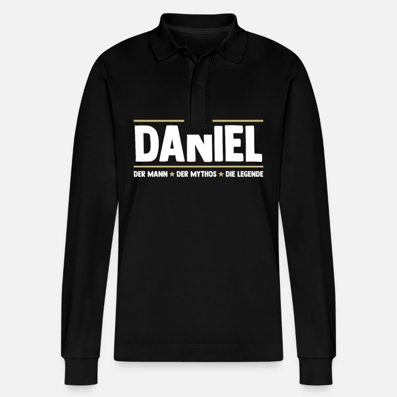Daniel - Stanley/Stella Unisex Bio-Langarm-Poloshirt Prepster - Schwarz