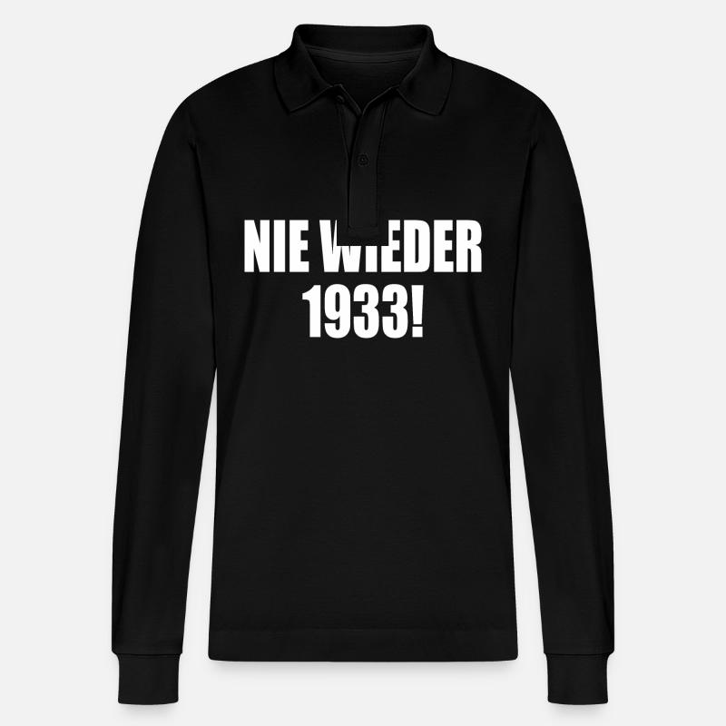 Plus jamais 1933 - Polo à manches longues bio PREPSTER Stanley/Stella Unisexe - noir