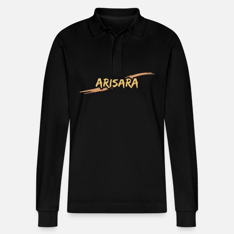 Arisara - Stanley/Stella Unisex Bio-Langarm-Poloshirt Prepster - Schwarz