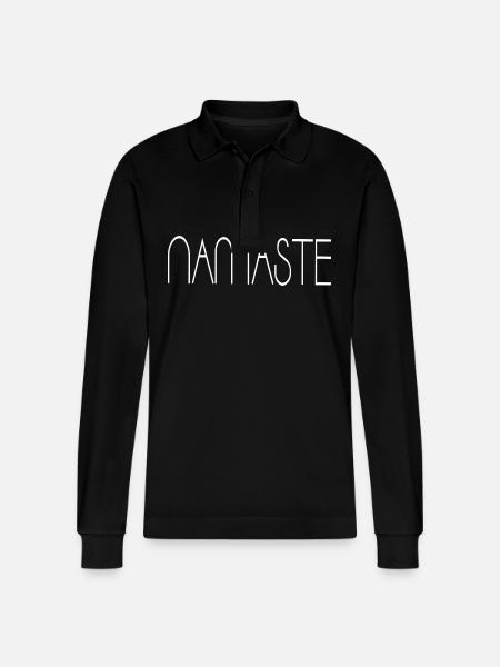 Namaste - Stanley/Stella Unisex Bio-Langarm-Poloshirt Prepster - Schwarz