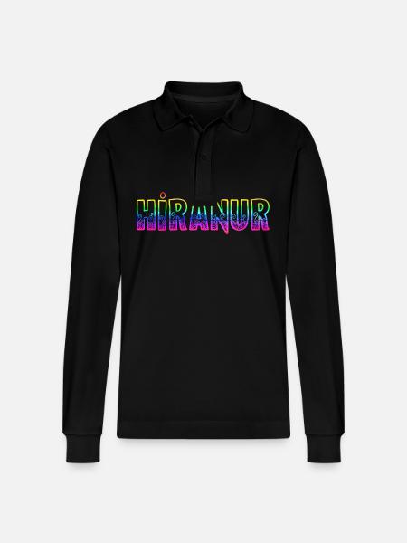 Hiranur RS Rainbow - Stanley/Stella Organic Unisex Long-Sleeved Polo Shirt Prepster - black