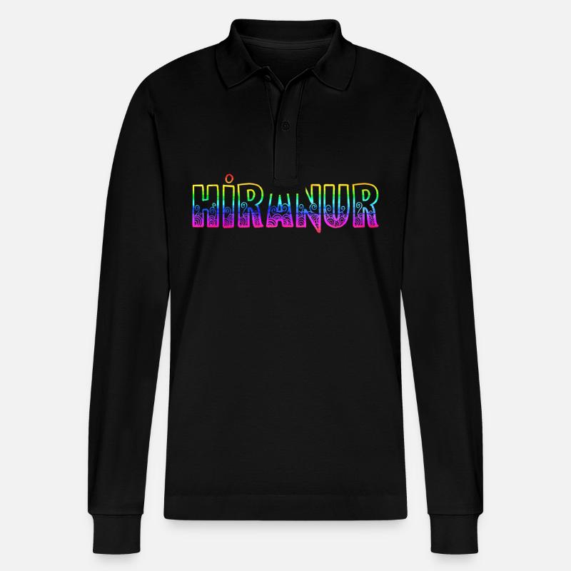 hiranur rs regenbogen - Stanley/Stella Unisex Bio-Langarm-Poloshirt Prepster - Schwarz