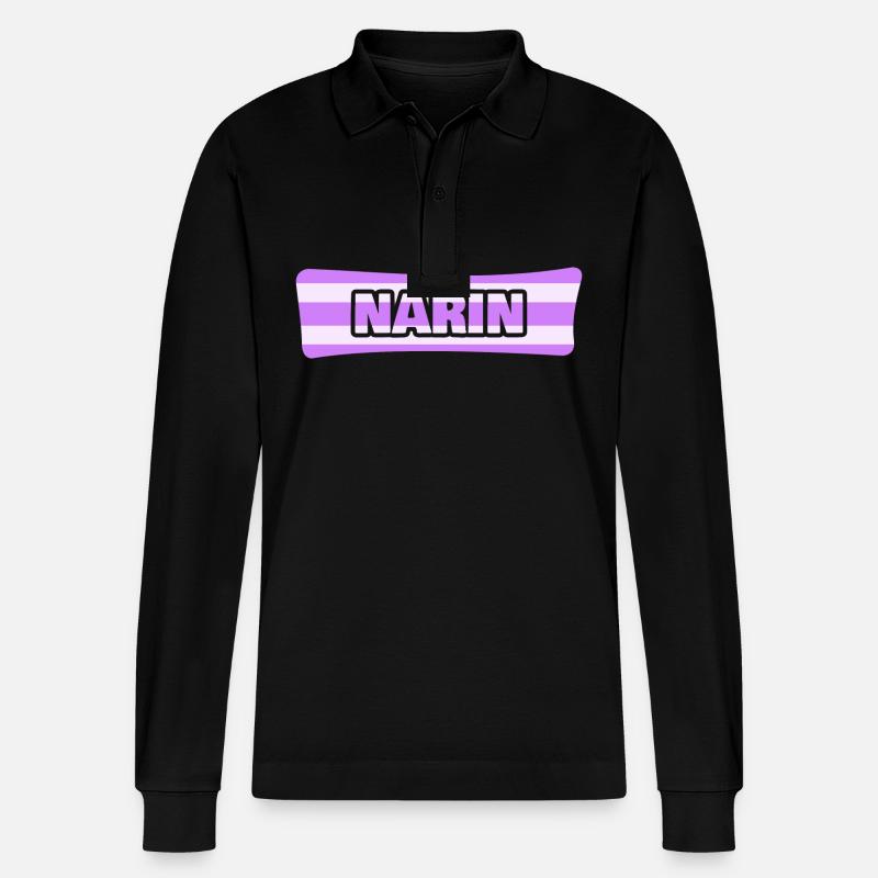 Narin - Polo à manches longues bio PREPSTER Stanley/Stella Unisexe - noir