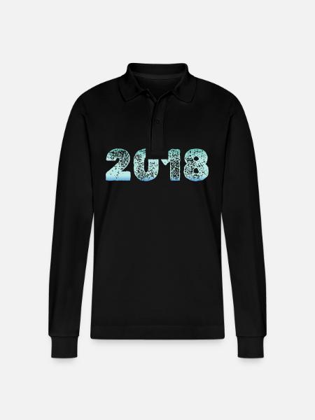 Cold 2018 - Stanley/Stella Organic Unisex Long-Sleeved Polo Shirt Prepster - black