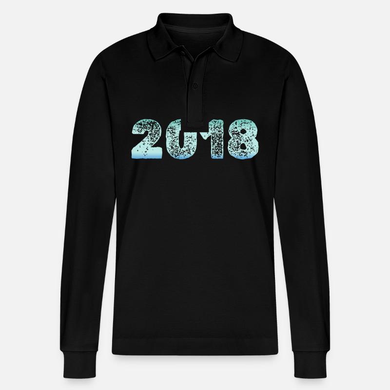 Eiskalt 2018 - Stanley/Stella Unisex Bio-Langarm-Poloshirt Prepster - Schwarz