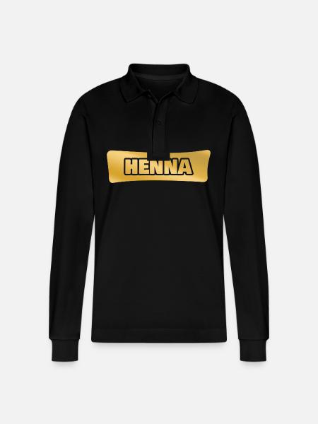 Henna - Stanley/Stella Organic Unisex Long-Sleeved Polo Shirt Prepster - black