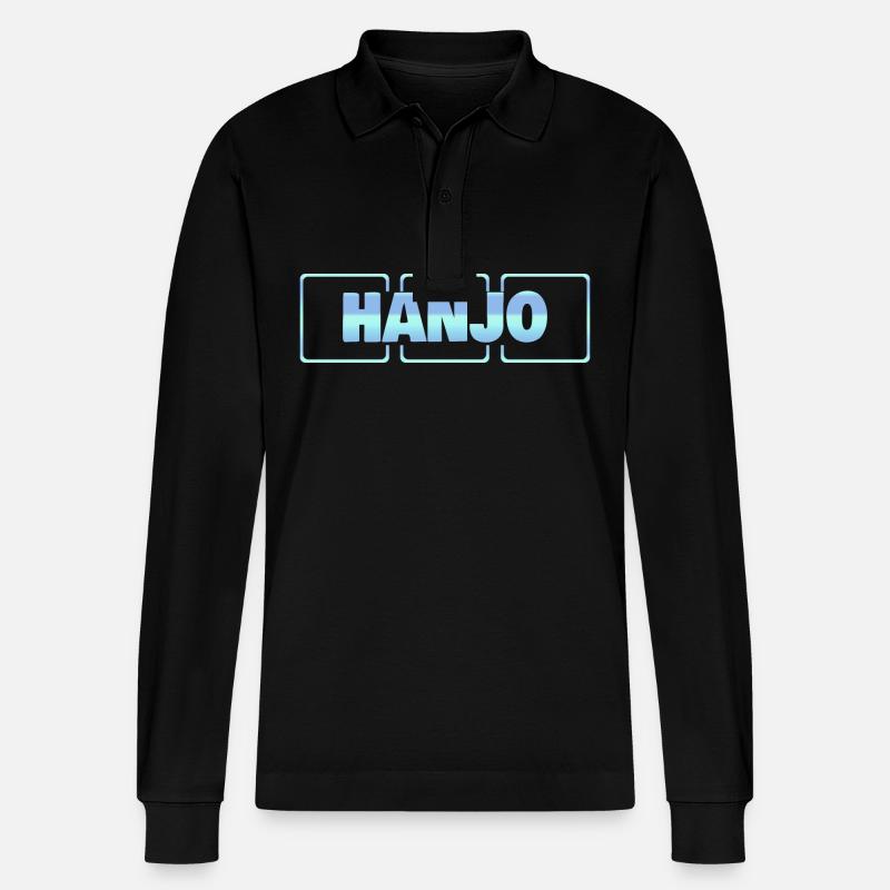 Hanjo - Polo à manches longues bio PREPSTER Stanley/Stella Unisexe - noir