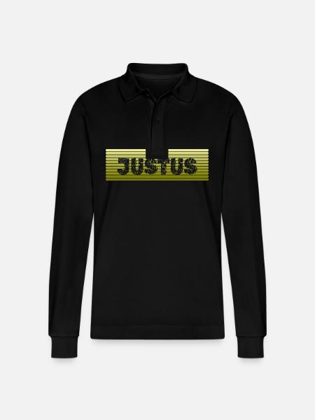 Justus as Justus - Stanley/Stella Organic Unisex Long-Sleeved Polo Shirt Prepster - black
