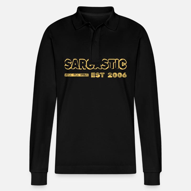 Sarcastic 2006 - Stanley/Stella Unisex Bio-Langarm-Poloshirt Prepster - Schwarz