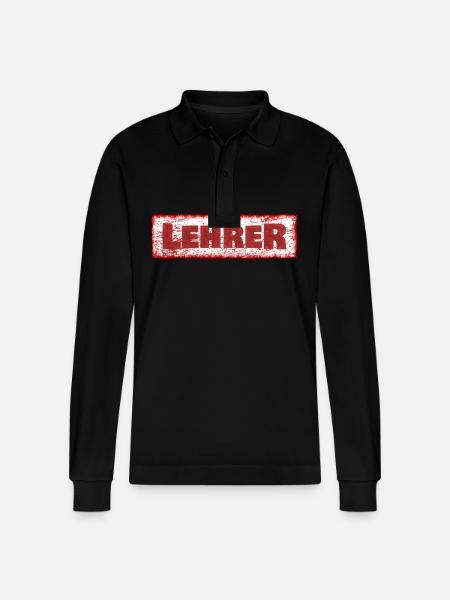 Job Lehrer - Stanley/Stella Unisex Bio-Langarm-Poloshirt Prepster - Schwarz