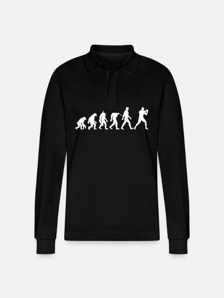 Evolution - Boxen, Kampfsport, Boxtraining - Stanley/Stella Unisex Bio-Langarm-Poloshirt Prepster - Schwarz