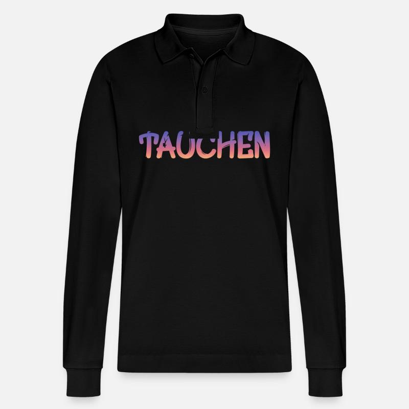 tauchen - Stanley/Stella Unisex Bio-Langarm-Poloshirt Prepster - Schwarz