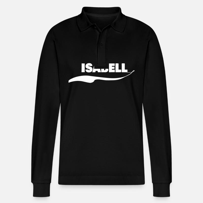 Isabell - Stanley/Stella Unisex Bio-Langarm-Poloshirt Prepster - Schwarz
