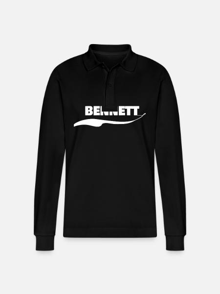 Geschenk für Bennett - Stanley/Stella Unisex Bio-Langarm-Poloshirt Prepster - Schwarz