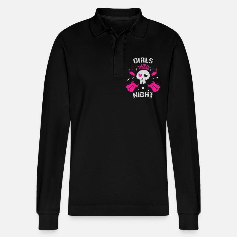 Mädelsabend - Stanley/Stella Unisex Bio-Langarm-Poloshirt Prepster - Schwarz