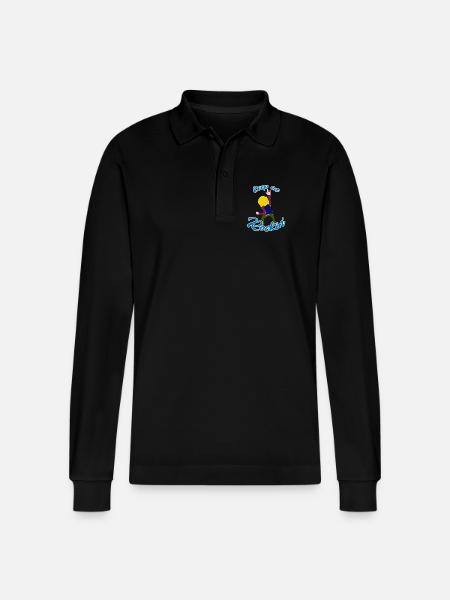 Rock'n'Roll - Stanley/Stella Organic Unisex Long-Sleeved Polo Shirt Prepster - black